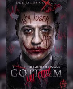 the poster for the upcoming horror film,'gotham'is shown in red and black