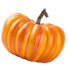 a large orange pumpkin on a white background