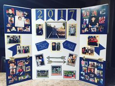 a collage of pictures is displayed on a wall with the year 2011 and 2013