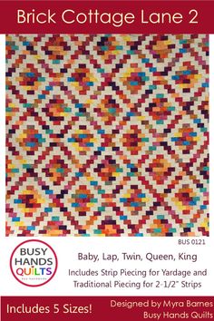 the baby lap, twin, queen king quilt pattern