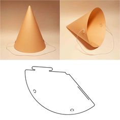 the paper cone is cut out and ready to be used as a light source for lighting