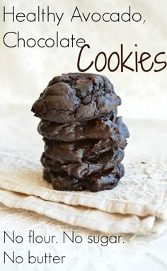 chocolate cookies stacked on top of each other