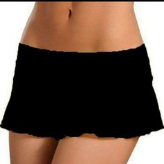 Brand New Ultra Mini Skirt With Double Layer Waist Bend. Brand New Casual Skirted Swimwear, Casual Fitted Swim Skirt For Party, Fitted Casual Swim Skirt For Parties, Casual Black Swim Skirt For Beach, Casual Fitted Party Swim Skirt, Solid Fitted Mini Swim Skirt, Fitted Black Mini Skirt Swimwear, Black Mini Skort For Summer, Fitted Mini Length Beachwear Skort