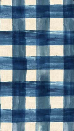 a blue and white checkered pattern on fabric