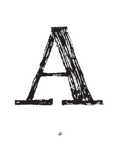 a black and white drawing of the letter a