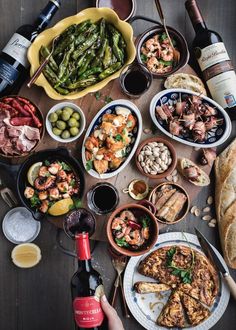 Spanish Tapas Party!  { gluten-free, dairy-free, paleo + Whole30 options } — saltnpepperhere Spanish Dinner Party, Spanish Tapas Party, Paella Party, Easy Chicken Breast