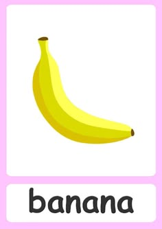 an image of a banana with the word bananas in front of it's letters