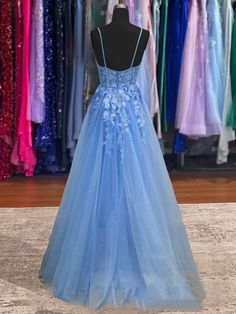 Lavender Prom Dress Long, Tulle Prom Dress Long, Blue Lace Prom Dress, Glitter Prom Dresses, Tulle Long Prom Dress, Prom Dresses Long Lace, Spaghetti Strap Prom Dress, Floor Length Prom Dresses, Girls Formal Dresses