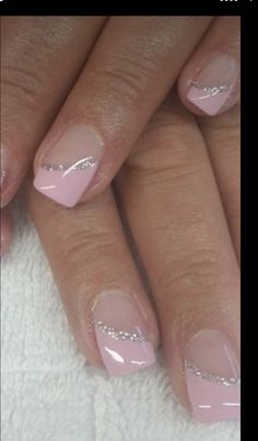 French Manicure Designs, Pink Glitter Nails, French Manicure Nails, French Nail Designs, Diy Summer, Gel Nail Design, Pink Nail, Manicures Designs, Art Summer