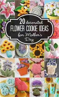 20 decorated flower cookie ideas for mother's day