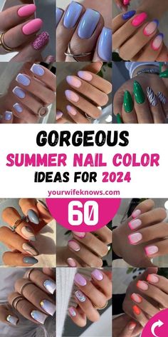 Embrace the artistic side of summer with our 2024 guide to summer nails, showcasing a palette of bright colors and trending designs that are perfect for the season. Discover the perfect match for your summer adventures, from light pink to vibrant blue, and everything in between. Our collection of summer nails ideas features cute and simple art, trendy almond shapes, and chic coffin designs, ensuring you'll find the perfect look to express your style. Gemstone Party, Simple Summer Nails, Nail Polish Gift Set, Summer Nails Ideas, Summer Nails Almond, Summer Nails 2024, Flower Nail Designs, Pink Nail Designs, Summer Nails Colors