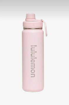 a pink insulated water bottle with the word insulated on it and a straw lid