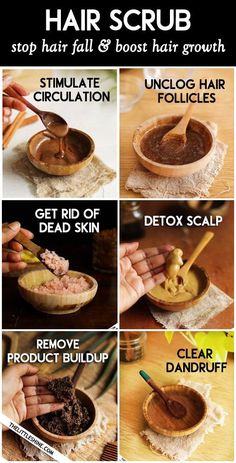 Hair Scrubs, Homemade Hair Treatments, Hair Detox, Thick Hair Growth, Hair Scrub, Hair Growth Secrets, Hair Roots, Scalp Scrub, Homemade Hair Products