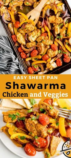 easy sheet pan shawama chicken and veggies