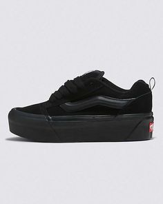 Product Search | Vans Vans Black Skate Shoes With Rubber Waffle Outsoles, 90s Silhouette, 2023 Wishlist, Dramatic Style, Classic Vans, Lace Heels, Swag Shoes, 90s Style, Chunky Platform