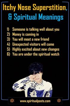 Let's have a look at the most common itchy nose superstition, myths, omens, beliefs, and spiritual meanings. Nose itching outside, inside ... Nose Itching Meaning, Itchy Nose Meaning, Itchy Nose Spiritual Meaning, Nose Itching Spiritual Meaning, Right Eye Twitching Meaning, Sneezing Spiritual Meaning, Goddess Retreat, Spells Jars, Book Of Mirrors