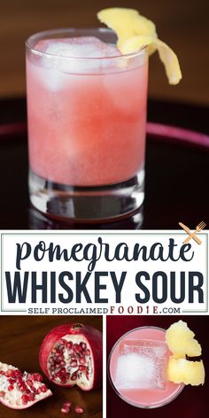 Pomegranate Sour, Pomegranate Cocktails, Pomegranate Recipes, Whisky Sour, Winter Drink, Whisky Cocktails, Whiskey Cocktail, Whiskey Sour