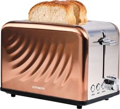 a toaster with two slices of bread on it