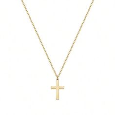 Condition New With Tags: A Brand-New, Unused, And Unworn Item (Including Handmade Items) In The Original ... Read More About The Condition Pendant Shape Cross Type Necklace Color Gold Style Charm Theme Religious Main Stone Color Gold Metal Yellow Gold Plated Size 16.2-18.2 In Cross Charm Necklace, Gold Cross Necklace, Christian Jewelry, Gold Cross, Cross Charms, Cross Pendant Necklace, Fashion Jewelry Necklaces, Gold Pendant Necklace, Gold Style