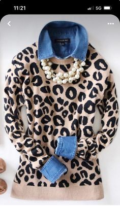 Pajamas Summer, Leopard Print Outfits, Mode Tips, Homewear Fashion, Women Pajamas, 60 Fashion, Print Sweater, Mode Vintage