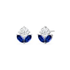 Designed with dainty perfection, these earrings pay homage to the timeless allure of the delicate tulip. The Sapphire Tulip Studs feature an understated look with subtle brilliance that transcends fleeting trends. This is a pair you'll wear in abundance and cherish for years to come. Blue Wedding Band, Sapphire Earring, Something Blue Wedding, Gorgeous Engagement Ring, Diamond Anniversary Rings, Sapphire Earrings, Fine Jewelry Gift, Sapphire Gemstone, Diamond Earrings Studs