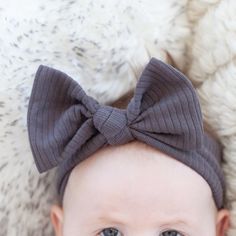 Myla Ribbed Bow - Baby Bear Outfitters Outfit Making, Ribbed Texture, Baby Bear, Baby Skin, Style Gift, Bow Headband, Ribbed Fabric, Baby Headbands, Baby Hairstyles