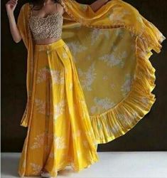 Divya Sharma, A sweet silent and a calm girl fighting with her own fe… #romance #Romance #amreading #books #wattpad Haldi Dress, Lehenga Choli Designs, Haldi Outfits, Function Dresses, Indian Dresses Traditional, Kurti Design, Indian Gowns Dresses