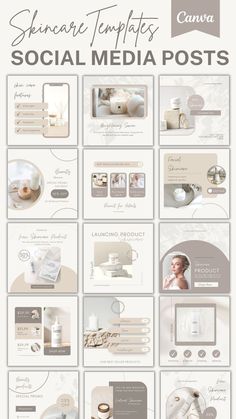 Skincare Templates Instagram | Skincare Aesthetic | Canva Skincare Templates | Beauty Templates. #cover #instagram #post Before And After Template Design, Social Media Post Design Ideas, Product Moodboard, Beauty Template, Instagram Grid Design, Stand Out, Skincare Business, Instagram Design Layout, Instagram Skincare