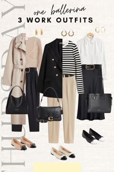 Ballet Flats White, Business Casual Outfits For Work, White And Beige, Shirt Striped, 2023 Collection, Looks Chic, Fashion Mistakes