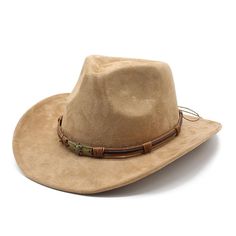 PRICES MAY VARY. Material:The cowboy hats for women is made of suede material, which makes the hat feel soft, smooth and light to the touch. .Cowboy hat for women and men, felt cowgirl hat for adults, western party dress up accessories. Adjustable strap inside:This cowboy cowgirl hat fits most adults men and women. Circumference: 57-59cm/22.4-23.2"; Brim Width: 7cm/2.76"; Hat Height: 10cm/3.94".With moisture wicking inner ribbon straps to adjust sizes in between. Style:The felt cowboy hat has a Hat Tip, Country Hats, Suede Hat, Felt Cowboy Hats, Mens Sun Hats, Trilby Hat, Western Cowboy Hats, Beach Park, Straw Hats