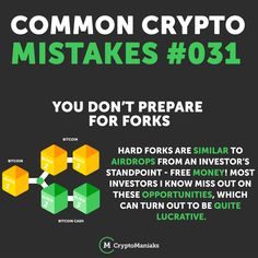 a poster with the words, common crypt mistakes 1011 you don't prepare for forks