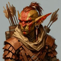 a character from the video game warhammer with red hair and horns on his head