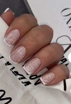 65+ Dazzling New Years Eve Nail Designs To Ring in 2024 - HubPages New Years Eve Nail Designs, New Years Eve Nail, January Nail Designs, New Years Eve Nails, Unghie Nail Art, January Nails, Pink Glitter Nails, Short Nail, New Year's Nails