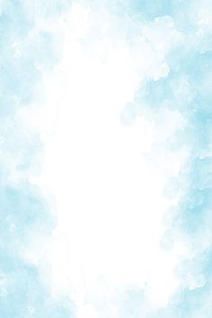 a blue and white watercolor background with clouds