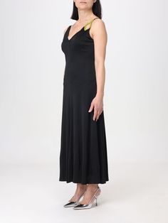 Dress LANVIN Woman color Black Lanvin Dress, Contrasting Trim, Trim Detail, Woman Colour, Lanvin, Ankle Length, Black Color, Sleeveless Dress, The Dress