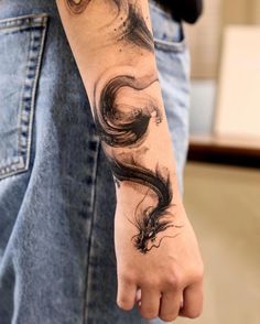 a person with a tattoo on their arm