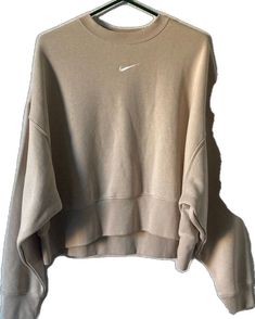 Sporty Long Sleeve Beige Sweater, Sporty Beige Long Sleeve Top, Sporty Long Sleeve Beige Top, Sporty Brown Sweatshirt For Spring, Brown Sporty Sweatshirt For Spring, Casual Neutral Winter Tops, Cozy Beige Sweatshirt, Neutral Casual Long Sleeve Sweatshirt, Neutral Long Sleeve Casual Sweatshirt