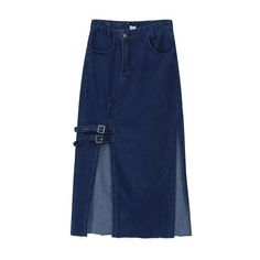 A-line High Wasit Split Long Denim Skirt | Uniqistic.com Split Hem Long Denim Skirt, Cheap 90s High Waist Denim Skirt, Demem Skirt, Long Denim Skirt Mini, Cheap High-rise Denim Skirt, Luxury Long Denim Skirt For Women, Cheap 90s High-waist Denim Skirt, Cheap High-waist 90s Denim Skirt, Denim Skirts Online