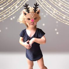 Tis the season to celebrate the joy that Christmas brings. What better way than to play dress up and be Santa's biggest helper, Rudolph. This super fun Rudolph the Red Nosed Reindeer Mask is perfect for those little ones playing make believe at home, for dressing up and for completing all your reindeer themed costumes. This soft kids dress up mask is made of layers of felt so that it is soft of on the face. The deer costume face mask is embellished with a neon pink sequin nose that glistens and Themed Costumes, Kids Holidays, Reindeer Costume, Deer Costume, Rudolph Christmas, Reindeer Face, Christmas Child, Kids Dress Up, Animal Masks