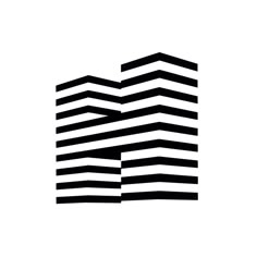 an abstract black and white pattern with horizontal stripes on the bottom half of the image