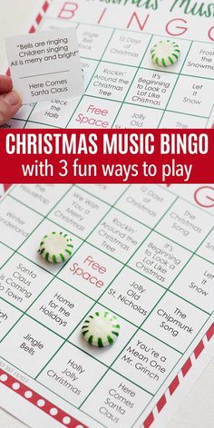 christmas music bingo game with 3 fun ways to play for the holiday season and free printables