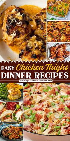 Discover easy chicken thighs dinner recipes that will make you want to skip getting takeout tonight! Enjoy simple, delicious, and comforting meals using chicken thighs from chicken pasta to pollo asado tacos - perfect for any weeknight. Chicken Thigh Family Dinner, Quick Chicken Thigh Recipes Skillet, Chicken Thigh Dinners Meals, Dark Meat Chicken Recipes Dinners, Recipe Using Chicken Thighs, Chicken Thighs Recipes Dinners, Chicken Thighs Casserole Recipes, Dinner Recipes With Chicken Thighs, Chicken Thigh Meal Ideas