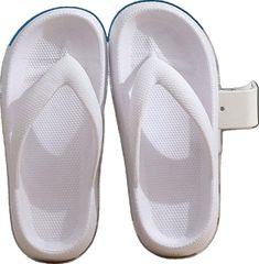 White Flat Eva Slippers, White Eva Flip Flops For Vacation, White Eva Slippers For The Beach, White Non-slip Flat Jelly Sandals, Non-slip White Flat Jelly Sandals, White Non-slip Eva Slides, White Non-slip Slippers For Vacation, White Eva Slide Slippers, White Non-slip Beach Slippers