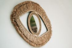 The Raffia Eye Mirror, Wall decor hanging,wall decor idea, wall decor bedroom, mirror wall decor Coastal Boho Decor, Raffia Mirror, Eye Mirror, Shelf Cover, Coastal Boho, Boho Dekor, Empty Wall, Lantern Candle Holders