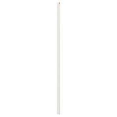 a tall white pole with a light on it's end and a red object in the middle