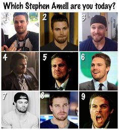 the many faces of men with different facial expressions