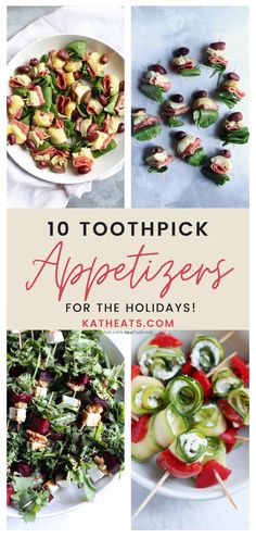 an assortment of appetizers for the holidays