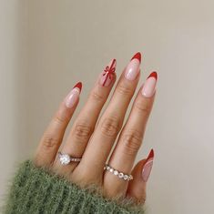 Future Nails, Red Christmas Nails, Christmas Nails Acrylic, White Nail