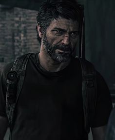 the last of us's characters are looking at each other in this screenshot