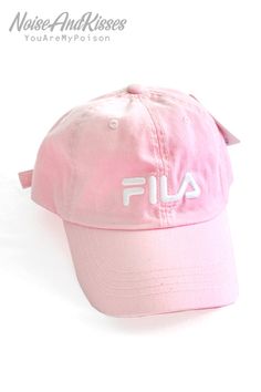 FILA LINEAR LOGO LOW CAP (Pink) - YOUAREMYPOISON Biella Italy, Vision Street Wear, Embroidery Caps, Power To The People, Knit Sweatshirt, Kendall + Kylie, The 90s, Head Circumference, Logo Embroidery